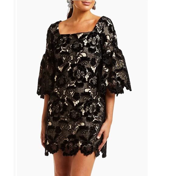 Mestiza New York Vivienne Floral Minidress Black Size XS/SM NWT Elegant Romantic - Picture 1 of 16